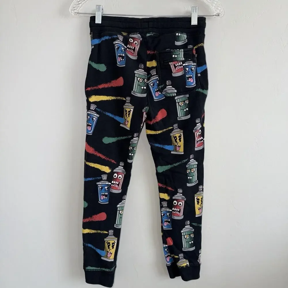 STELLA MCCARTNEY Kids Boy's Cartoon Spray Paint Can Sweatpants Size 10